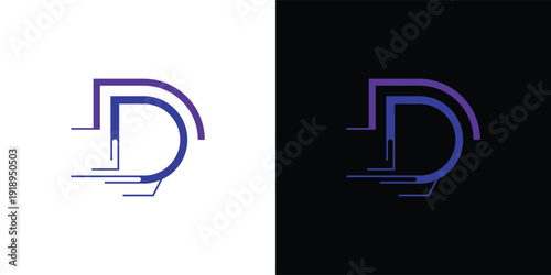 The letter 'D' with a touch of modern, minimalist digital elements
