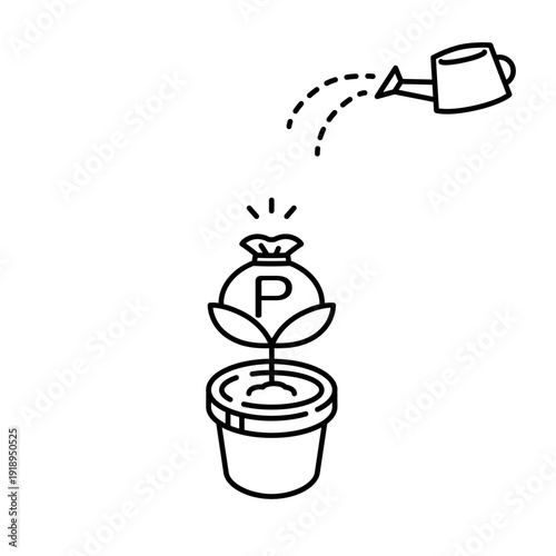 シンプルで可愛いお金投資素材