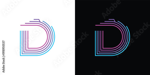 The letter 'D' with a touch of modern, minimalist digital elements