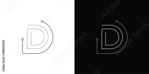 The letter 'D' with a touch of modern, minimalist digital elements