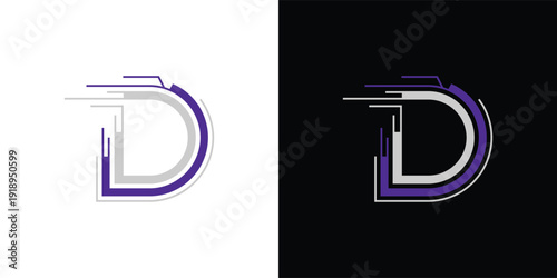 The letter 'D' with a touch of modern, minimalist digital elements