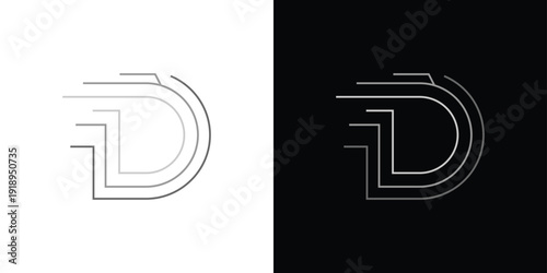 The letter 'D' with a touch of modern, minimalist digital elements