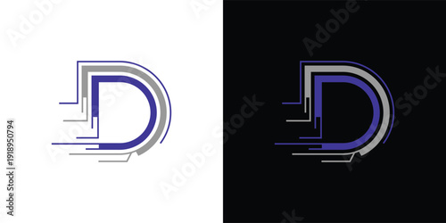 The letter 'D' with a touch of modern, minimalist digital elements