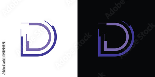 The letter 'D' with a touch of modern, minimalist digital elements