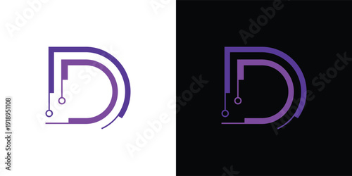 The letter 'D' with a touch of modern, minimalist digital elements