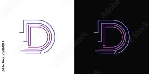 The letter 'D' with a touch of modern, minimalist digital elements