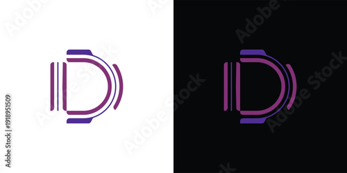 The letter 'D' with a touch of modern, minimalist digital elements