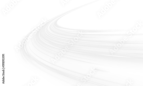 Futuristic neon laser line guide traffic along city road, highway. Cool wind starts the blizzard. White light forms smooth wave of motion with glowing energy trail. Vector png Illustration.