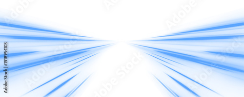 Futuristic neon laser motion line sweep through city highway and road traffic. Blue light trail creates energy and speed while guiding motion in smooth wave direction. PNG vector.