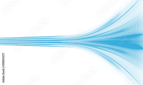 Glowing neon laser blue speed lines flow across city highway, road. Light wave drives motion, energy while leaving futuristic glowing trail traffic. Flow cool water turns into liquid ice. PNG vector.