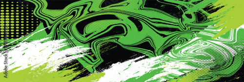 abstract grunge brush stroke green liquid background
