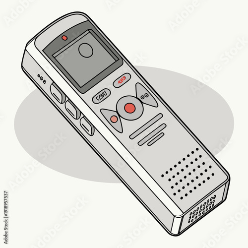 Modern Digital Voice Recorder for Professional Audio Capture, Featuring Buttons and a Screen for Easy Operation, Ideal for Journalists and Students