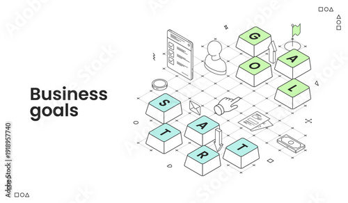 Strategic Business Planning, An Isometric Journey from Start to Goal to Achieve Success