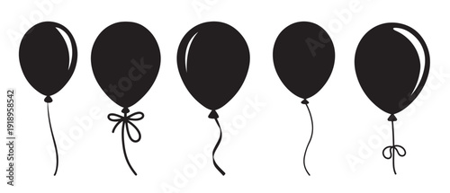 balloon icons set party balloon sign and symbol party