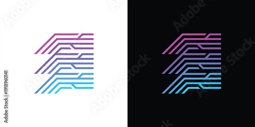 The letter 'E' logo is formed from digital circuit lines on a white or black background. It represents electronics, engineering, energy, efficiency, and the digital age.