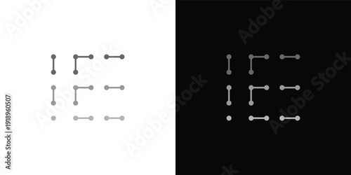 The letter 'E' logo is formed from digital circuit lines on a white or black background. It represents electronics, engineering, energy, efficiency, and the digital age.