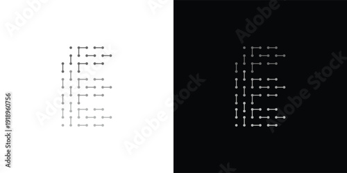 The letter 'E' logo is formed from digital circuit lines on a white or black background. It represents electronics, engineering, energy, efficiency, and the digital age.