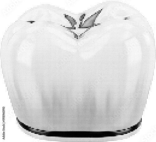 A black and white illustration of an owl's face on a plain background