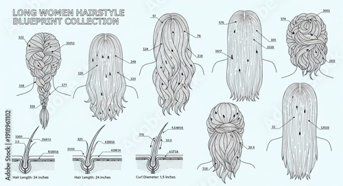 Vintage Botanical Illustration of Plant Structures and Growth Stages.