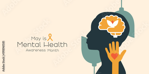 May is Mental Health Awareness Month banner.