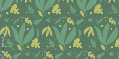 Green tropical leaf seamless pattern abstract background