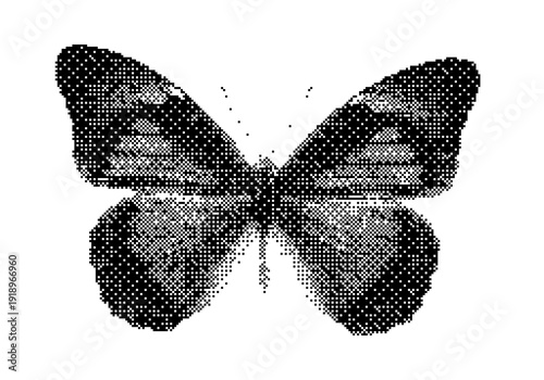 Energetic abstract scene with neon green dots and dark background dither