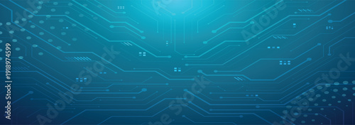 abstract blue gradient circuit board technology background