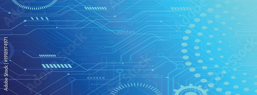 abstract blue gradient sci fi technology background