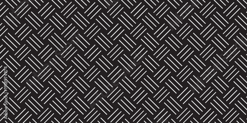 seamless overlap mat grid metallic structure pattern square overlap gray gradient stripes wall and decoration maze textile paper triangle background.