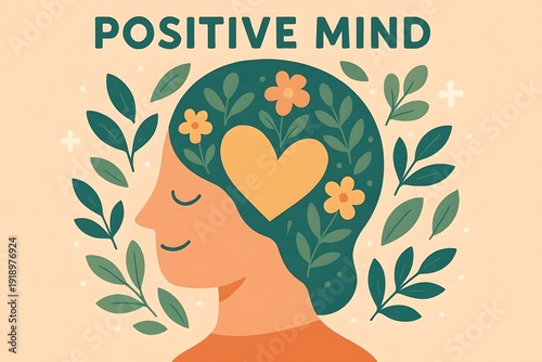 positive mind visualization, calm design style