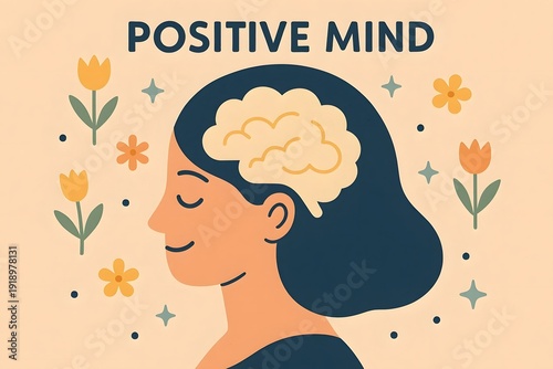 positive mind visualization, calm design style