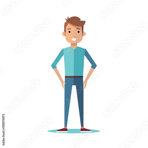 Happy father's day celebration with a smiling cartoon dad