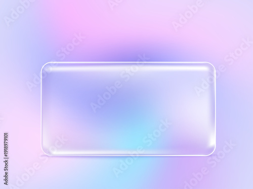 Transparency Glassmorphism notification pop up window isolated background.