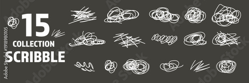 Messy pen scratch scribble underline set