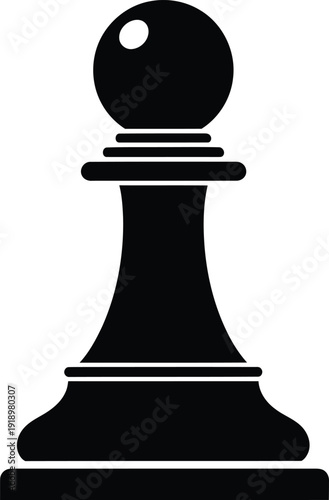 Chess Pawn Game Strategy Piece Silhouette Vector