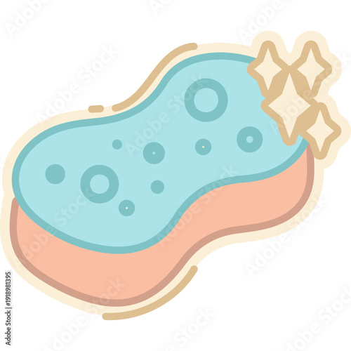 Sparkling Cleaning Sponge Icon