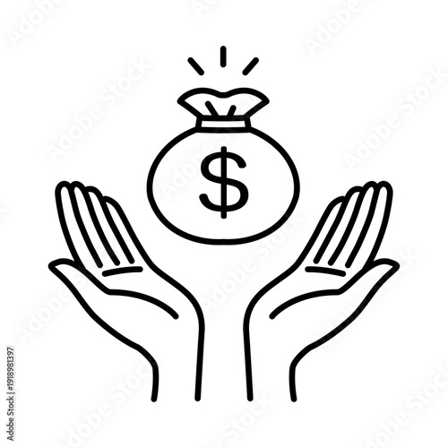 シンプルで可愛いお金投資素材