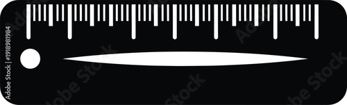 Ruler measurement tool vector icon