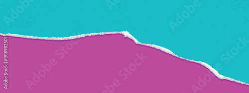 blank background two torn papers in the middle