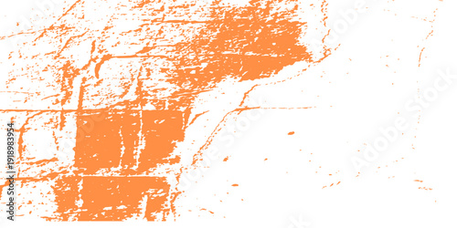 A weathered vintage wallpaper design featuring a textured orange grunge background with aged peeling paint on a dirty rusty metal surface