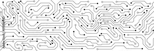 Abstract digital technology communication with circuit board texture background. Vector