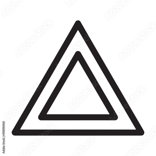 Free Download Modern triangle warning sign icon on white background - GFXLoad