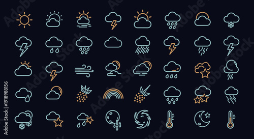 A collection of weather icons in various styles and colors, imagefx_qfgm0t_via_RJ_ImageFX_Auto