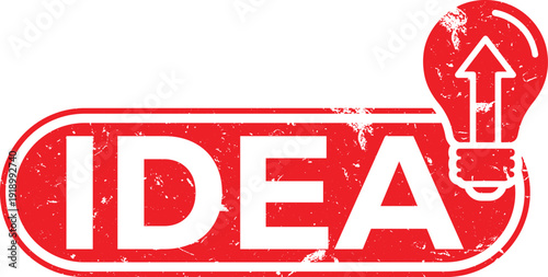 A red and white logo featuring the word 'idea' with a lightbulb