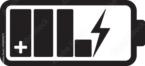 Battery icon with low charge level