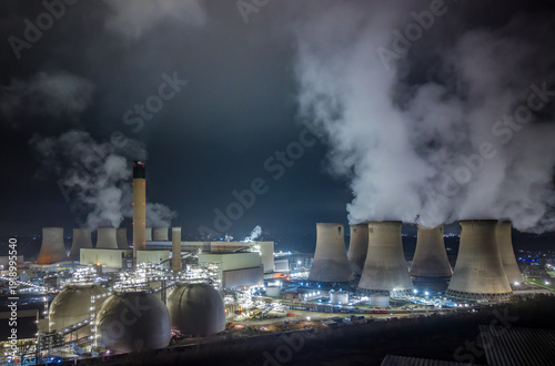 Drax Power Station East Yorkshire. UK fossil fuel and carbon capture generating electricity. Producing greenhouse gas and pollution affecting climate change