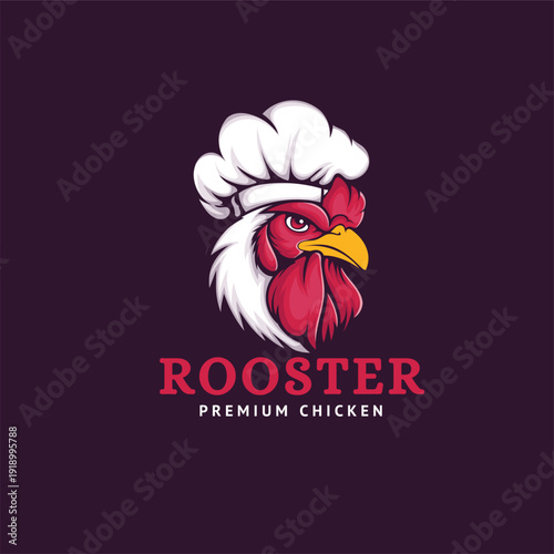 Rooster Standing Proudly in a Field at Sunrise, Vibrant Colors, Farm Life and Morning Concept