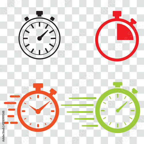 vector illustration of a stopwatch