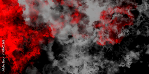 Abstract Watercolor red and black grunge background painting.  dark red smoke Like cloud wave effect on black. Texture and desktop picture, bloody grunge background Red powder explosion cloud on black