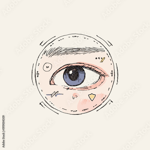 Futuristic Biometric Eye Scan Authentication